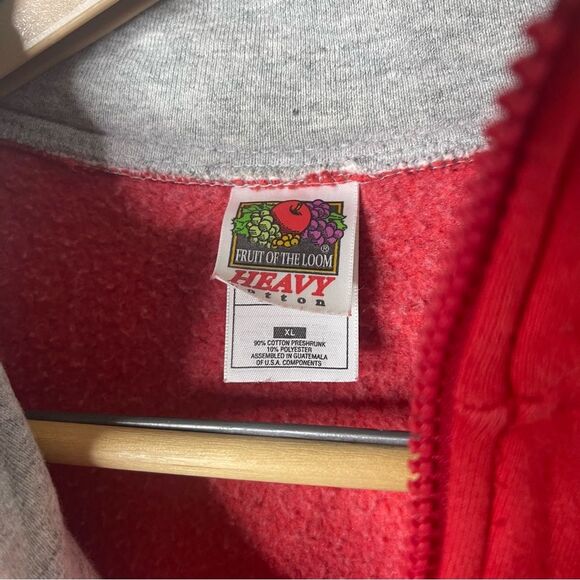 Vintage Arizona Wildcats NCAA Size XL 1/4 Zip Red Pullover Sweatshirt - Picture 11 of 11